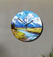 Grand Tetons Snake River Art Wall Hanging Clock Time Piece