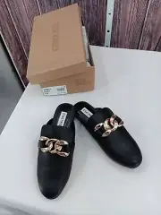 Steve Madden Kandi-C black size 6.5 Loafer Slides .5" heel 10-AA2
