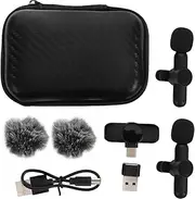 Abaodam Tiny Cordless Interview Device Smart Noise Cancellation Lapel Mic -c Usb Adapter for Professional Use Recording