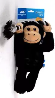 1 Count Animal Planet Pets Interactive Gorilla Plush Toy With Squeaker & Rope