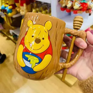 c ❤️正版❤️ 美國迪士尼  Winnie the Pooh 小熊維尼 可微波 陶瓷 馬克杯 湯匙 攪拌棒 水杯 杯子