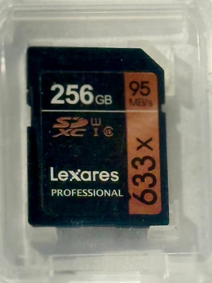LEXARES PRO 256GB SDXC MEMORY CARD 633X UHS-UI/3 95MB/S **BRAND NEW** SEALED!