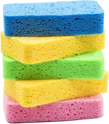 Temede Large Cellulose Sponges, Kitchen Sponges for Dish, Thick Heavy Duty Scrub
