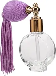 WOFASHPURET Vintage Perfume Bottle With Tassel Sprayer Refillable Glass Atomizer For Travel Small And Portable Body Powder And Fragrance Makeup Tool