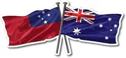 Generic Samoa & Australia Flags Vinyl Flag Sticker 180mm x 80mm Patriotic