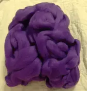 Ashland Bay Wool Roving Fiber Super Soft Purple to Felt or Spin Approx 14 Oz
