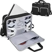 AKOZLIN Carrying Bag for PlayStation 5 /PS5/PS4/PS4 Pro/PS4 Slim/Xbox One XS Gaming Console Travel Carry Case with Pockets for Controller, Headset, Game Discs,Console Base and Accessories,Black