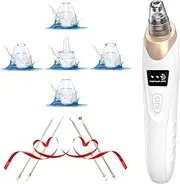 Blackhead Remover Pore Vacuum, Upgraded Blackhead Extractor Tool Kit with 3 Adjustable Suction Levels, 5 Probes, 4 Acne Needles, USB Rechargeable, Suitable for Women and Men