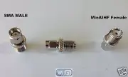 1 x SMA Male Plug to Mini-UHF Female Jack RF Coax Adapter Connector Converter US