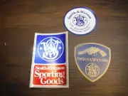 Smith & Wesson group Shield Shaped Gold & Blue c1970's and sporting goods & law