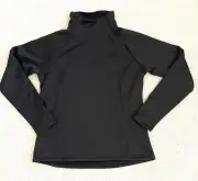 NWT The North Face Women Agave Fleece Warm Pullover 1/4 Snap - Black Heather- L