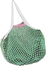 Mesh Grocery Bag, Reusable Cotton String Shopping Bags, Washable Stretchable Shoulder Tote with Lining Large Capacity Produce Organizer for Vegetable Fruit Shopping