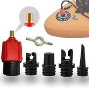 Paddle Board Pump Adapter, Air Pump Adapter for Inflatables, SUP Pump Adaptor with 4 Air Valve Nozzles for Inflatable Boat, Stand Up Paddle Board,Inflatable Bed, Compressor Air Valve Converter