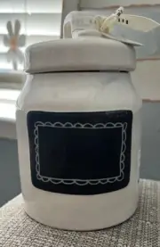 Rae Dunn “Take Note” Chalkboard Small BABY Canister NEW. Very HTF!