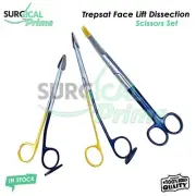 Trepsat Face Lift Dissection Scissors Set German Quality Surgical Instruments