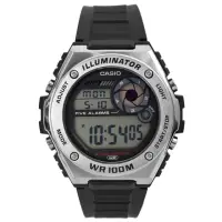 在飛比找momo購物網優惠-【CASIO 卡西歐】螺絲金屬質感電子膠錶(MWD-100H