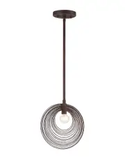 Crystorama Doral 1 Light Forged Bronze Pendant