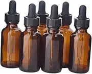 6 PCS Professional 100ml Thick Dark Amber Glass Tincture Bottle - Leakproof Eye Dropper Amber Glass Bottle for Essential Oils Storage and Travel(100ml)