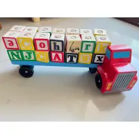 在飛比找蝦皮購物優惠-Melissa & Doug 木製字母卡車玩具