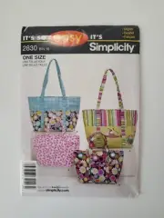Simplicity It's So Easy Bag Pattern #2830