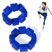 Pair of Silicone Wrist Ankle Weights Unisex Strength Training Set for Walking Running Gym-Blue