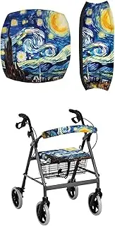 LedBack Rollator Walker Accessories Starry Night Design Walker Seat Cover Dust Cover Walker Covers for Rollator Walker Lightweight and Washable