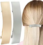 French Clips - French Hair Pins | Twist Hair Pin | Wedding Metal Barrettes | Retro Metal Barrettes For Women, Non-Slip Rectangular Large Spring Long Thick Hair Clip