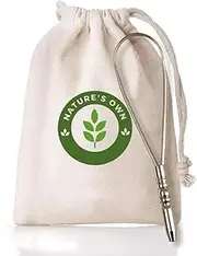 Nature's Own Tongue Scraper for Adults & Kids, Stainless Steel Tongue Cleaner/Scrubber to Improve Fresh Breath Remove Tongue Buildup, Easy to Use Portable Tongue Scrappers for Oral Care & Hygiene