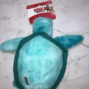 KONG SoftSeas Turtle Large Soft Plush Squeaky Tug & Shake Dog Toy 11"