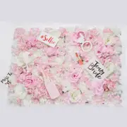 2X Pink+White Artificial Flower Panel Rose Hydrangea Wall Panels Wedding Party Backdrop