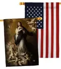 Immaculate Conception House Flag Pack Religious Faith Hope Grace Peace Dove C...