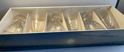 Set Of 6 Iittala Finland Tapio Wirkkala 6 5/8" Bubble Stem Glass Pilsner Goblet