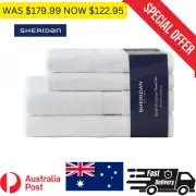 Sheridan Quick Dry Luxury Towel 4 Piece Set White Bathroom Set | FREE SHIPPING