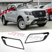 MATT Black Head Light Cover Trim to suit Nissan Navara NP300 D23 SL 2021+ (for: Nissan)