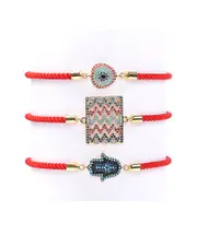 Eye Candy LA Red Set Pendant Bracelet Set Colorful Charms