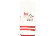 Jamie Oliver Kitchen Manchester Ribbed Tea Towel Red/white 2 Pack