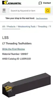 kennametal LSSR-123D Turning Tool Holder