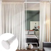 Wefaith Room Divider - No Drilling Wall Divider Curtain Stand for Room Separation,Freestanding 4-9ft (H) 28-166''(W) Expandable Tension Partition Dividers Rod,Portable Privacy Space Separator,White
