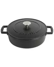 Babish 3qt Round Enameled Cast Iron Braiser Pan with Self-Basting Lid