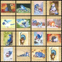 在飛比找蝦皮購物優惠-【33明信片本舖】歐洲進口明信片 藍貓 Blue Cats 