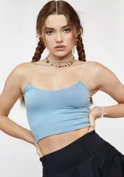 [Free People] Blue Mist Brami Seamless Cami Tank Top