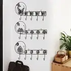Coat Rack Wall Mounted Home Decor Key Holder Iron Coat Hooks