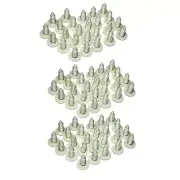 75 Pcs Multi-Gauge Wrap Plastic White Rivet Fits 1/4" Single & Double Wrap Hole