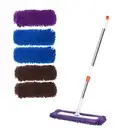NNEAGS 60x12 Microfiber Flat Mop Floor Cleaning Pads Rotating Dust Remover 3 Col