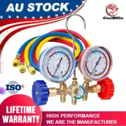 R12 R134A R22 Manifold Gauge Tool Set AC A/C Charging Hose Air Conditioner HVAC