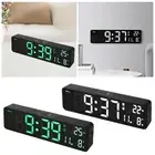 Digital Alarm Clock Temperature Display 12/ USB/Battery Date Snooze LED for