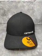 Carhartt Force Flexfit 110 Logo Graphic Cap Black NWT Wicks Sweat & Dries Fast
