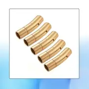 6mm Hole Curved Integral Clasp, Stainless Steel, Matt Gold Plated, 5 Pcs