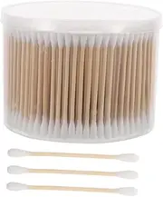 CALLARON 500Pcs Double Ended Cotton Buds for Ear Cleaning Makeup Wooden Sticks for Household Use Soft Cotton Ear Sticks for Care Pet Grooming Generous Family Pack