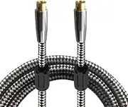 Premium S-Video to S-Video Cable Shielding for TV Set-top Box DVD Projector Monitors OFC 4-pin S Video Cable M/M 1M 2M 3M 5M 8M 10M(White,1meter)